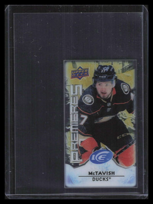 2021-22 Upper Deck Ice Ice Premieres Mini Gold mi18 Mason McTavish Rookie 53/99