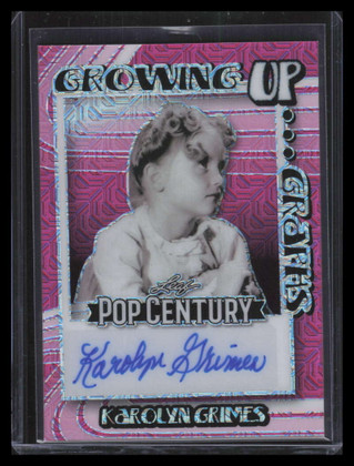 2023 Leaf Pop Century Metal Growing Up Graphs Mojo Pink Karolyn Grimes Auto 1/1
