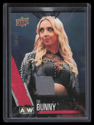 2021 Upper Deck AEW Memorabilia Red 48 The Bunny Mat 13/50