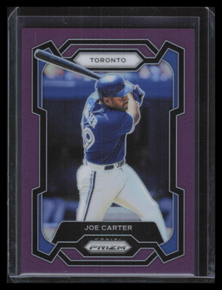 2024 Panini Prizm Prizms Purple Refractor 35 Joe Carter 9/99