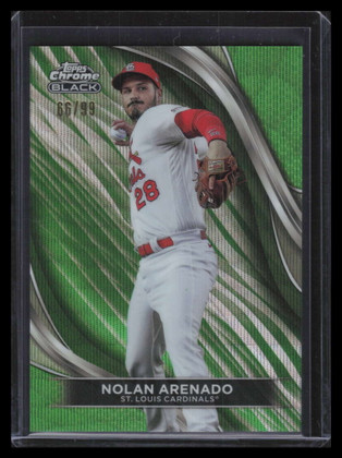 2024 Topps Chrome Black Green Wave Refractor 31 Nolan Arenado 66/99