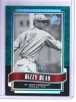 2003 Sp Legendary Cuts Green Dizzy Dean #D05/25 #29