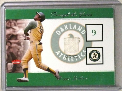 2002 Fleer Greats The Game Through Years Level 1 Reggie Jackson Jersey