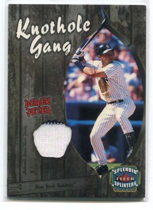 2003 Fleer Splendid Splinters Knothole Gang Game Jersey DJ Derek Jeter Jersey ID: 113821