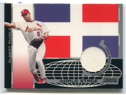 2003 Stadium Club World Stage Relics AP Albert Pujols Jersey