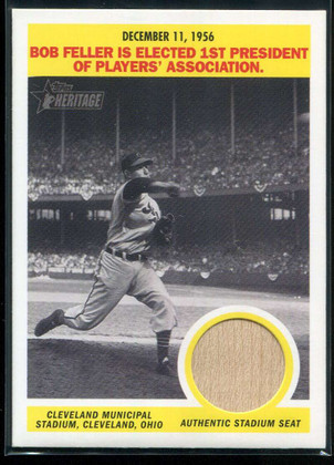 2005 Topps Heritage Flashbacks BF Bob Feller Cleveland Municipal Stadium Seat