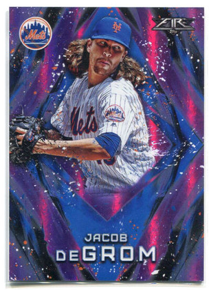 2017 Topps Fire Purple 52 Jacob deGrom 77/99