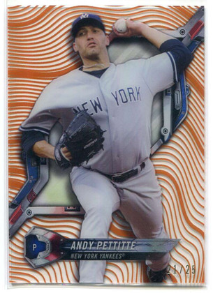 2018 Topps High Tek Orange HTAP Andy Pettitte 21/25