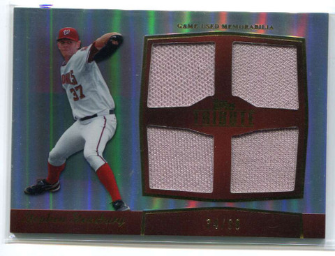 2011 Topps Tribute Quad Relics SS Stephen Strasburg Quad Jersey 34/99