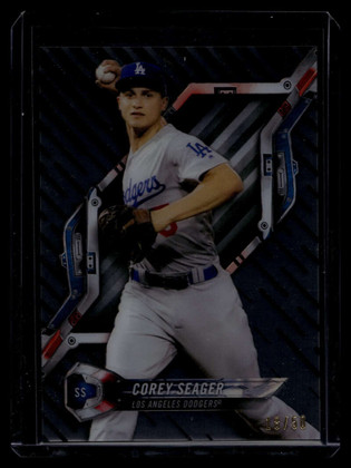 2018 Topps High Tek Magma Diffractors Black HTCSE Corey Seager 18/50