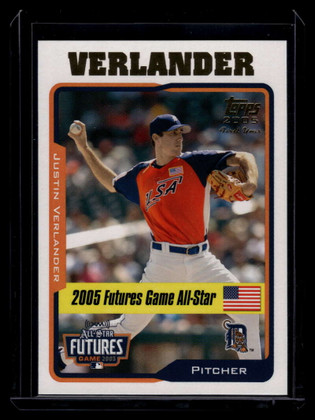 2005 Topps Update 220 Justin Verlander FUT Rookie Futures Game