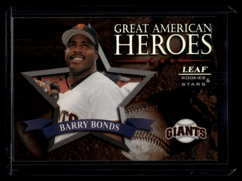 1998 Leaf Rookies &amp; Stars Great American Heroes 14 Barry Bonds 2344/2500