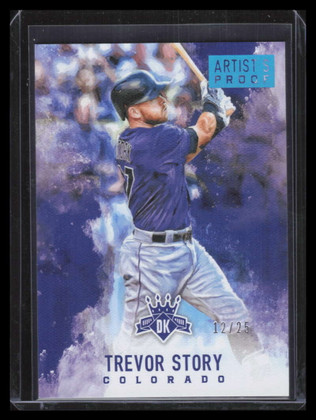 2017 Diamond Kings Artist's Proof Blue 61 Francisco Lindor 12/25