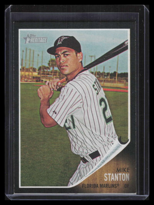 2011 Topps Heritage Black c64 Mike Giancarlo Stanton