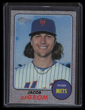 2017 Topps Heritage Chrome Refractor thc421 Jacob deGrom 253/568