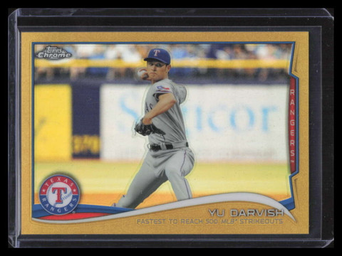 2014 Topps Chrome Update Gold Refractor mb40 Yu Darvish 59/250