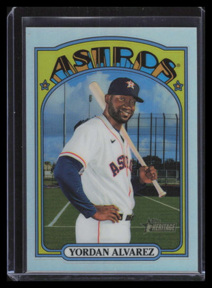 2021 Topps Heritage Chrome Refractor 500 Yordan Alvarez 3/572