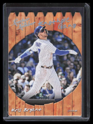 2019 Panini Leather &amp; Lumber Knothole Gang Holo Silver 7 Kris Bryant 25/25