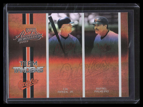2005 Absolute Memorabilia Team Tandems Spectrum tt35 Palmeiro Ripken 39/150