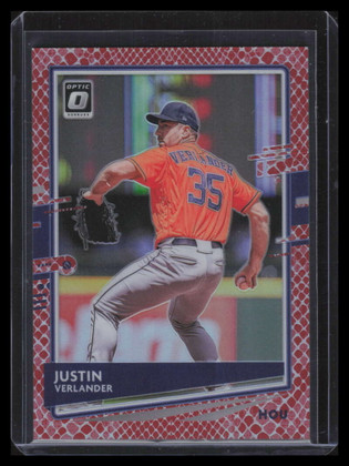 2020 Donruss Optic Red Dragon Refractor 157 Justin Verlander 12/88