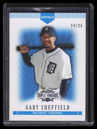 2007 Topps Triple Threads Sapphire 84 Gary Sheffield 24/25
