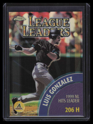 2000 Topps Chrome Refractor 466 Luis Gonzalez Derek Jeter LL League Leaders