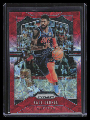 2019-20 Panini Prizm Prizms Choice Red Refractor 185 Paul George 35/88