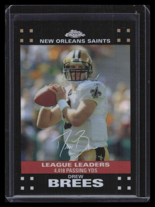 2007 Topps Chrome Refractor tc161 Drew Brees PSH Postseason Highlights