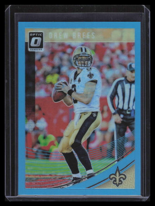 2018 Donruss Optic Aqua Refractor 68 Drew Brees 107/299