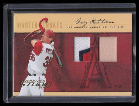 2005 Studio Masterstrokes Combo 11 Casey Kotchman Dual Bat Patch 4/10
