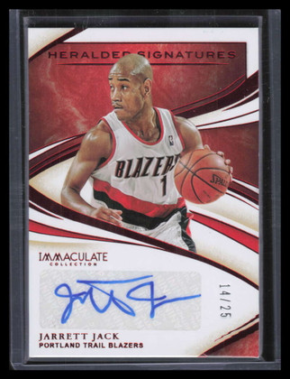 2019-20 Immaculate Collection Heralded Signatures Red 38 Jarrett Jack Auto 14/25