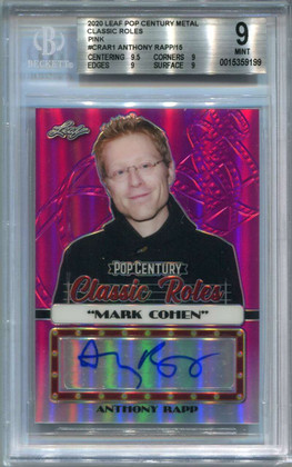 2020 Pop Century Metal Classic Roles Pink crar1 Anthony Rapp Auto 9/15 BGS 9