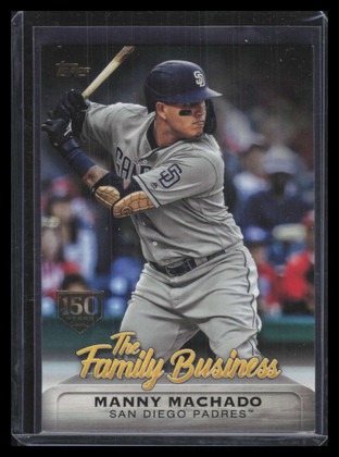 2019 Topps Update Family Business 150th Anniversary fb18 Manny Machado 99/150