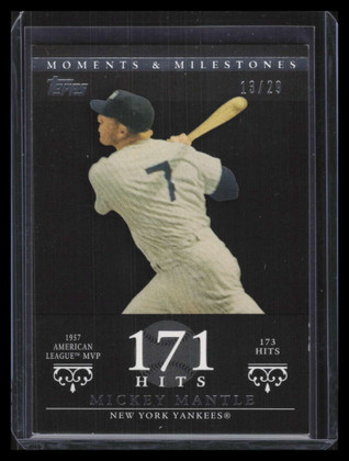 2007 Topps Moments &amp; Milestones Black 75-171 Mickey Mantle 13/29