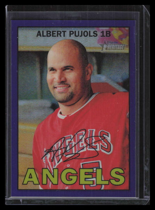 2016 Topps Heritage Chrome Purple Refractor thc481 Albert Pujols ID: 126697