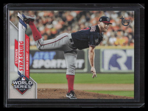 2020 Topps Vintage Stock 76 Stephen Strasburg WSH 14/99 World Series Highlights