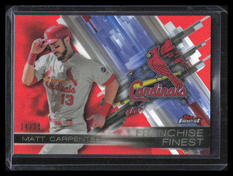 2016 Finest Franchise Finest Orange Refractor FFMCA Matt Carpenter 14/25