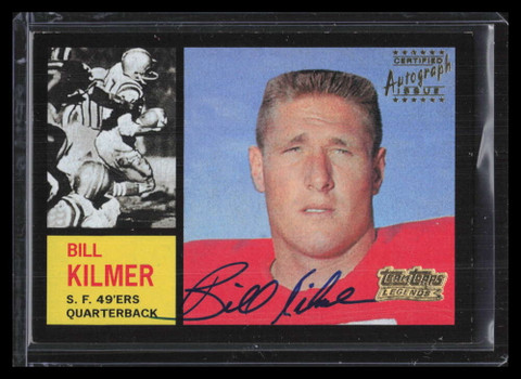 2001 Topps Team Topps Legends Autographs ttr21 Billy Kilmer 62t Auto 1962