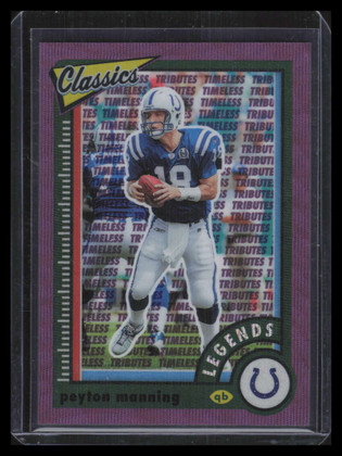 2022 Classics Premium Timeless Tributes h2 Purple 102 Peyton Manning LEG 33/50