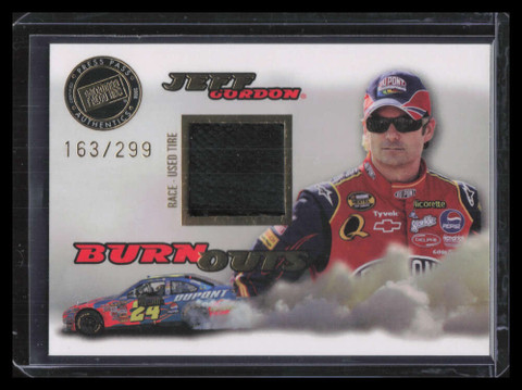 2008 Press Pass Burnouts Gold bo1 Jeff Gordon Race-Used Tire 163/299