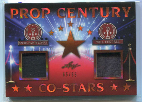 2019 Leaf Pop Century Metal Prop Co-Stars Baron Cohen Ferrell Dual Relic 65/85