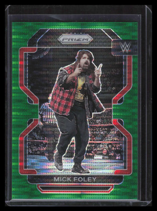 2022 Panini Prizm WWE Prizms Green Pulsar Refractor 190 Mick Foley 6/25