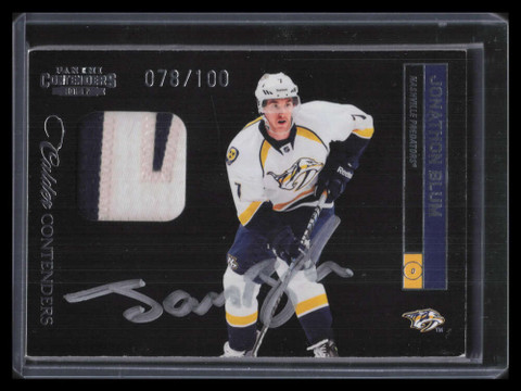 2011-12 Panini Contenders Autographs 229 Jonathon Blum Rookie Patch Auto 78/100