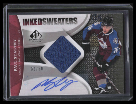2009-10 SP Game Used Inked Sweaters ISPS Paul Stastny Jersey Auto 39/50