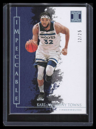 2019-20 Panini Impeccable Holo Silver 95 Karl-Anthony Towns 12/25