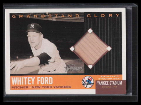 2002 Topps Heritage Grandstand Glory GGWF Whitey Ford Yankee Stadium Seat