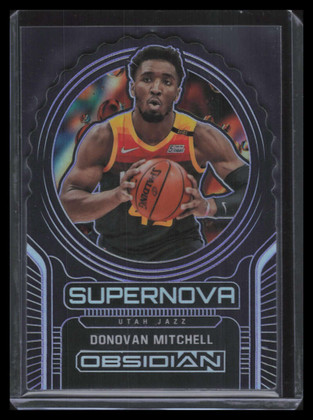 2020-21 Panini Obsidian Supernova Electric Etch Purple 8 Donovan Mitchell 30/75