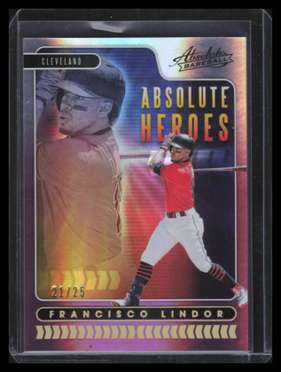 2020 Absolute Absolute Heroes Spectrum Purple 13 Francisco Lindor 21/25