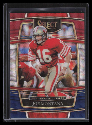 2021 Select Prizm Tri Color Refractor 36 Joe Montana 218/249 Concourse