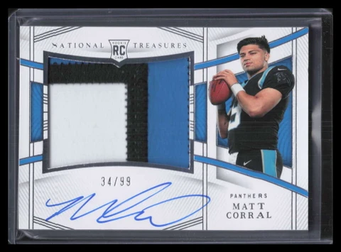 2022 Panini National Treasures Signatures 1 Matt Corral Rookie Patch Auto 34/99